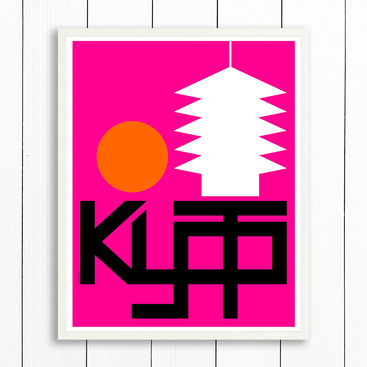 Kyoto / Print Color 24X30 White Artwork