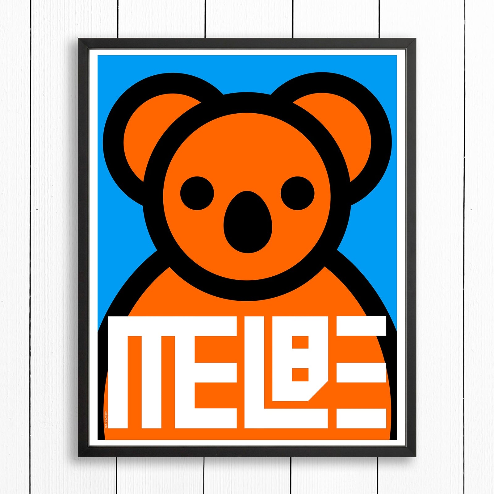 Melbourne / Print Color 24X30 Black Artwork