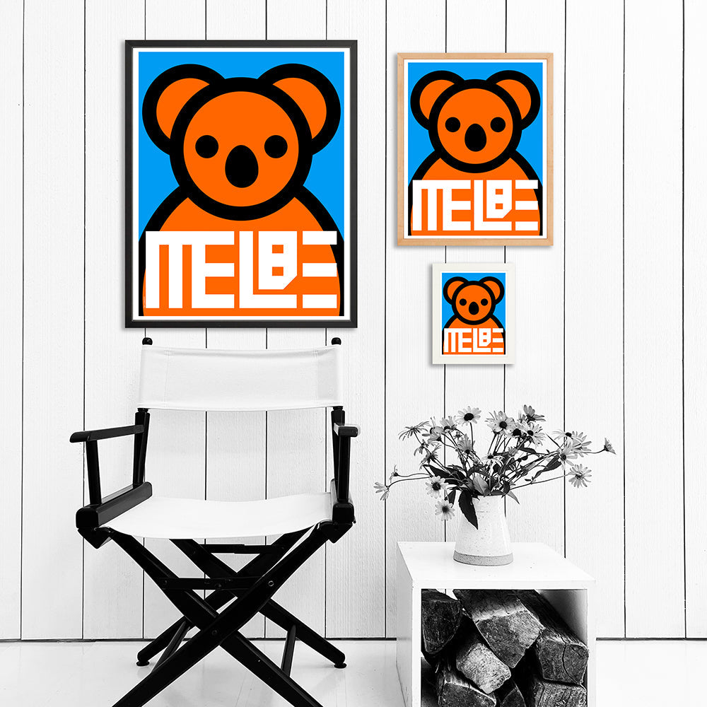 Melbourne / Print Color 24X30 Black Artwork