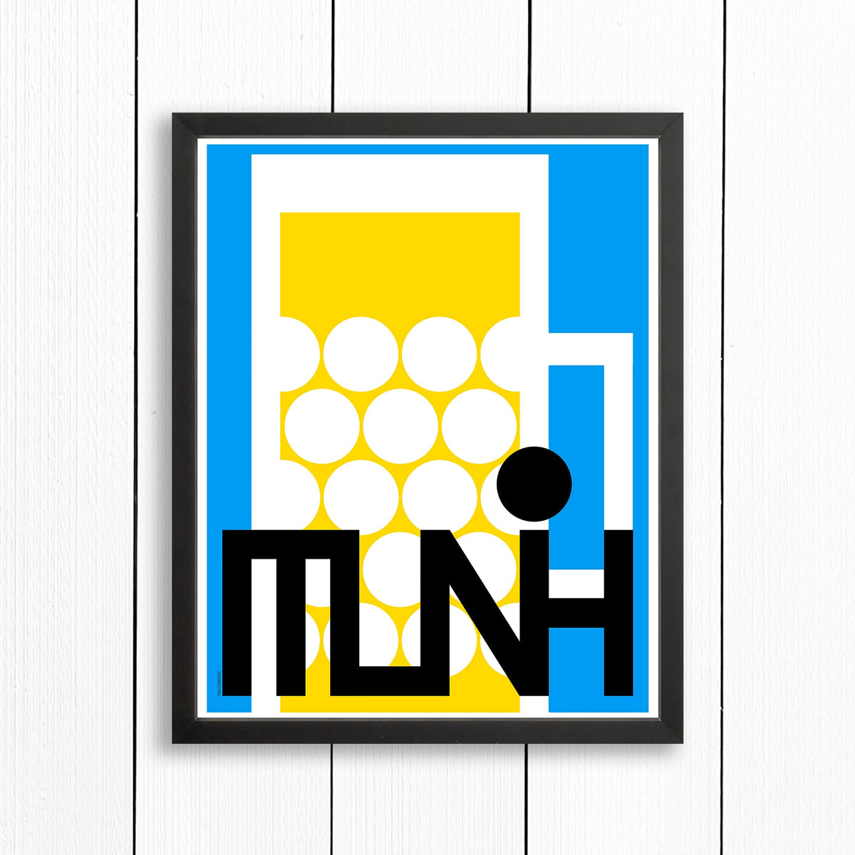 Munich / Print Color 16X20 Black Artwork