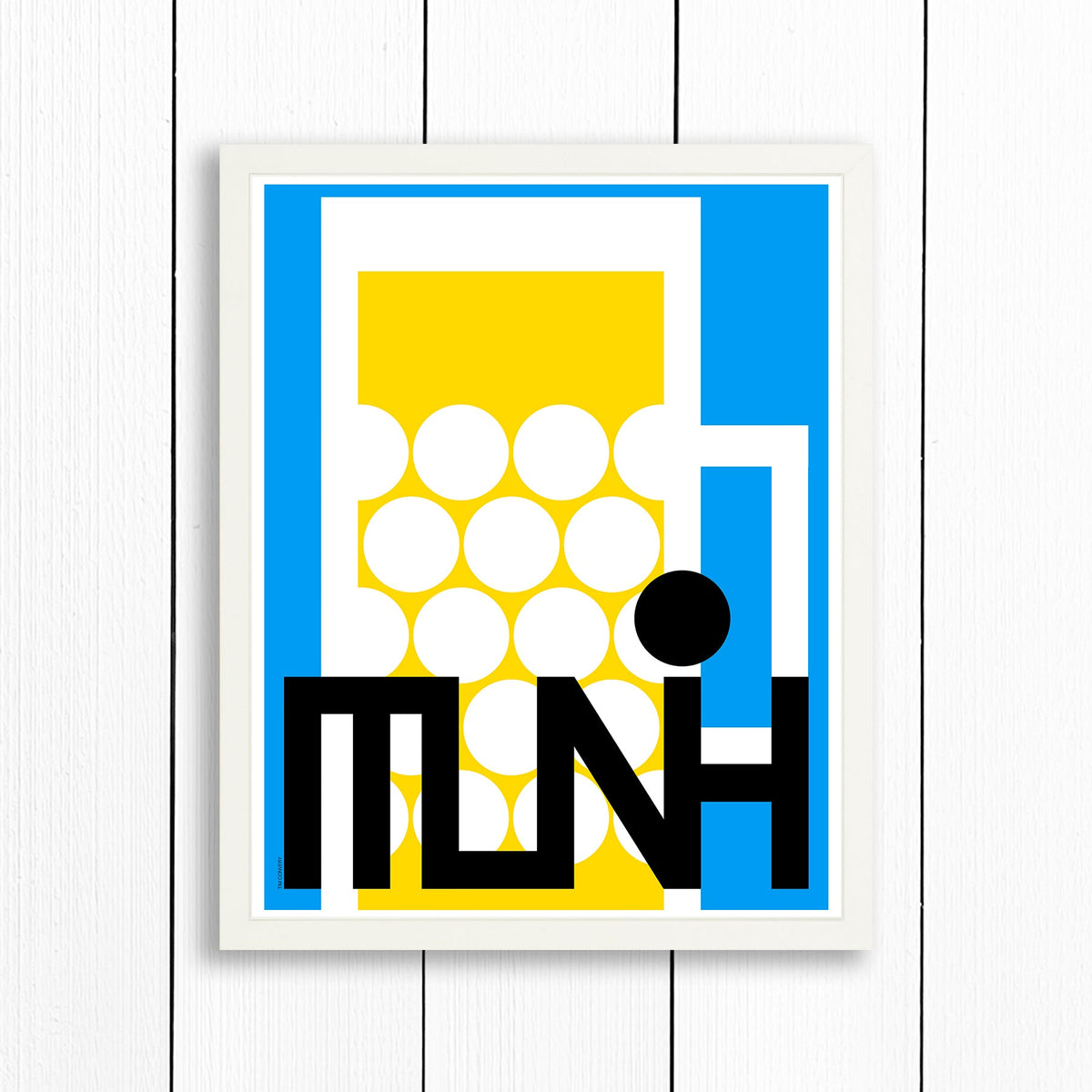 Munich / Print Color 16X20 White Artwork