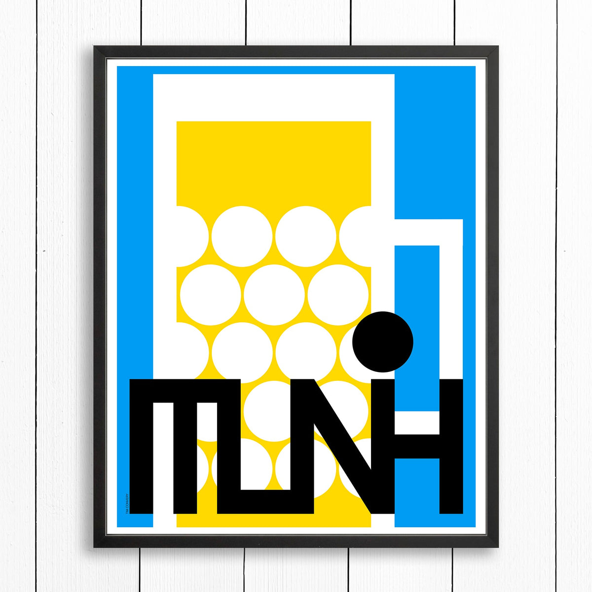 Munich / Print Color 24X30 Black Artwork