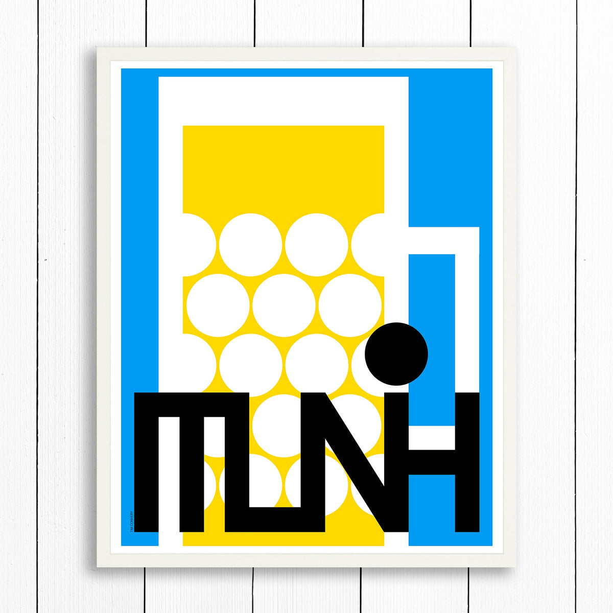 Munich / Print Color 24X30 White Artwork
