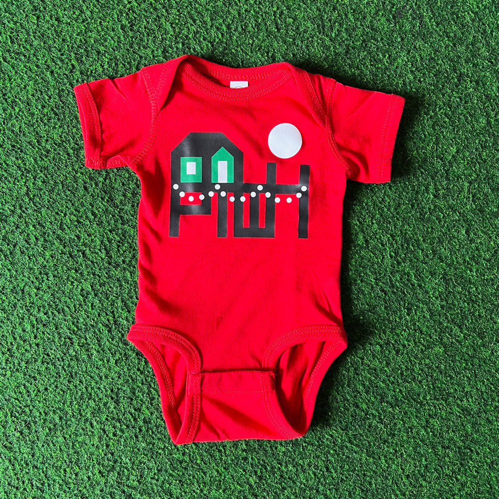 BABY ONESIE / PTOWN HOLIDAY / RED Baby Apparel