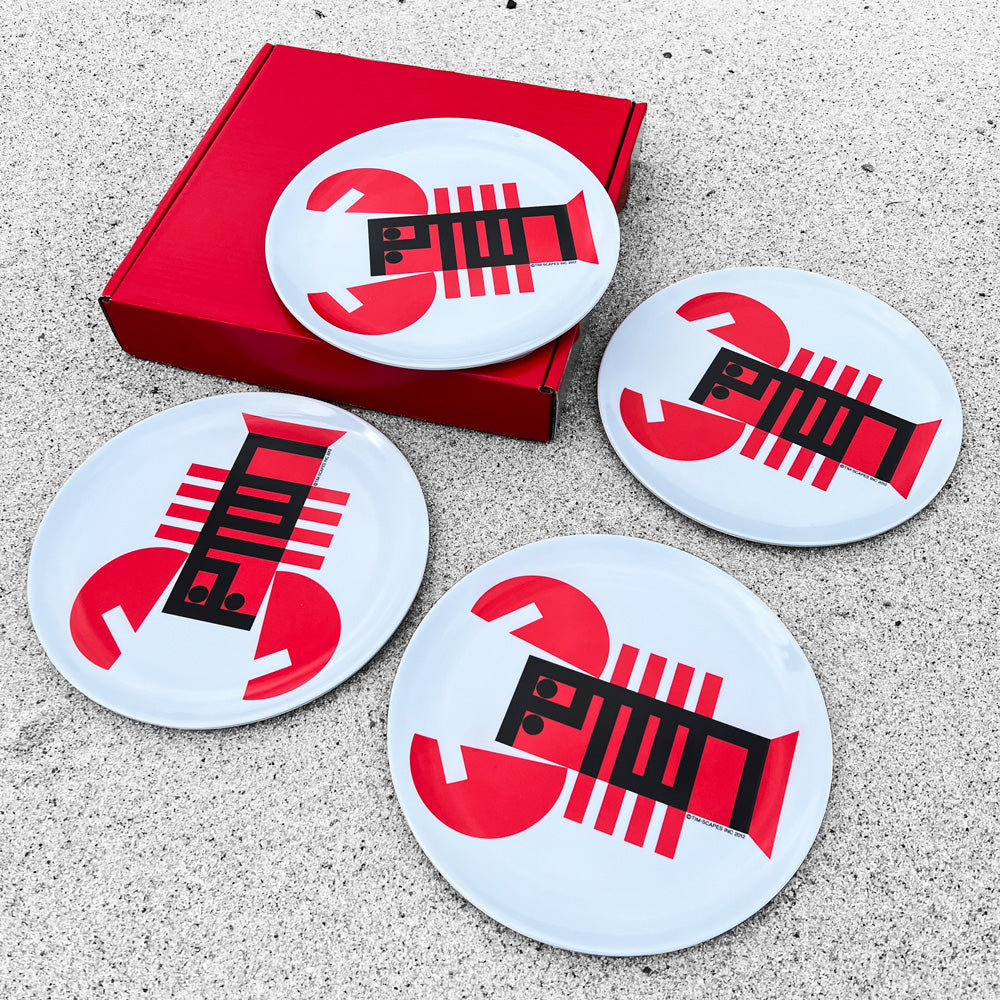 PTOWN / 10" PLATE / LOBSTER / SET OF 4