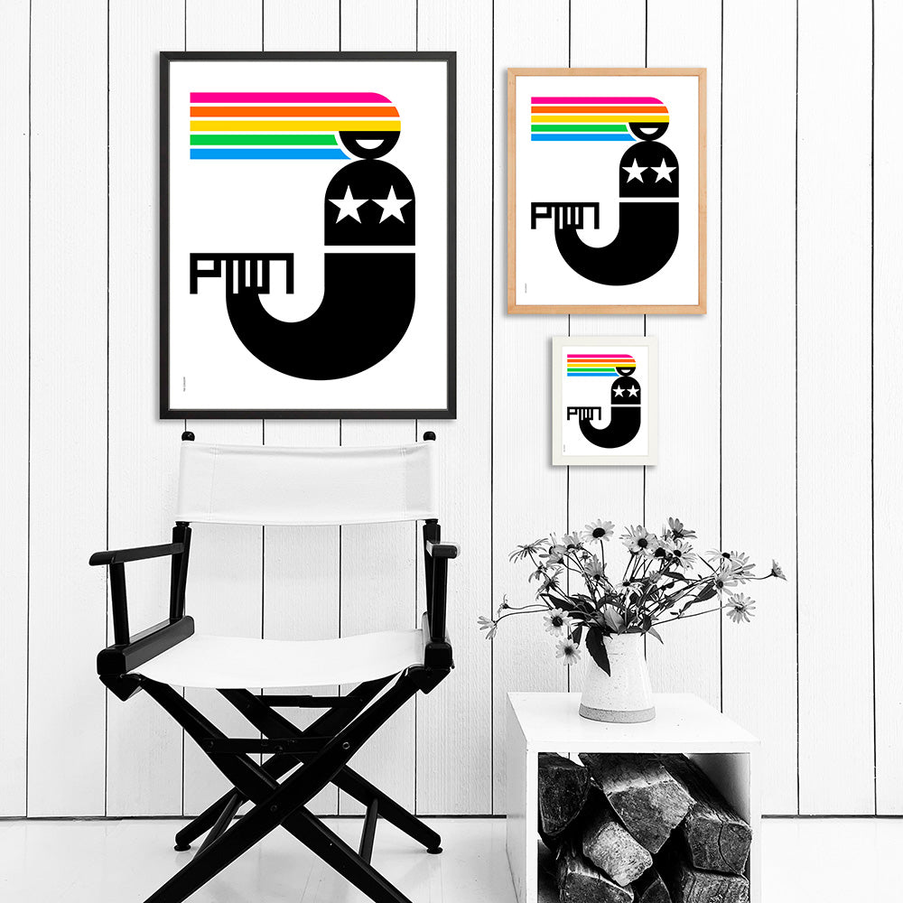 PTOWN / MERMAID RNBW / PRINT - COLOR / 24X30 / BLACK - Artwork