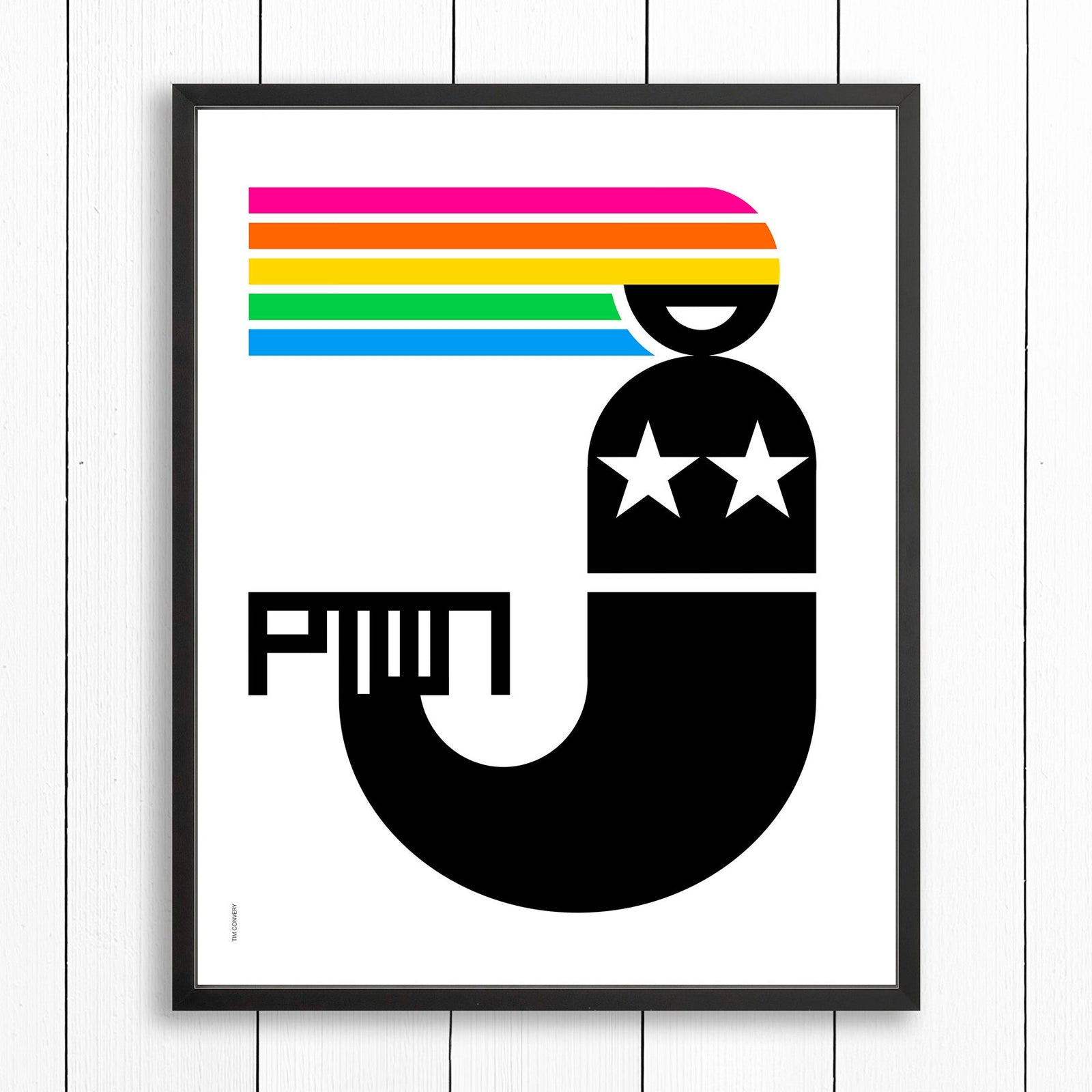 PTOWN / MERMAID RNBW / PRINT - COLOR / 24X30 / BLACK - Artwork