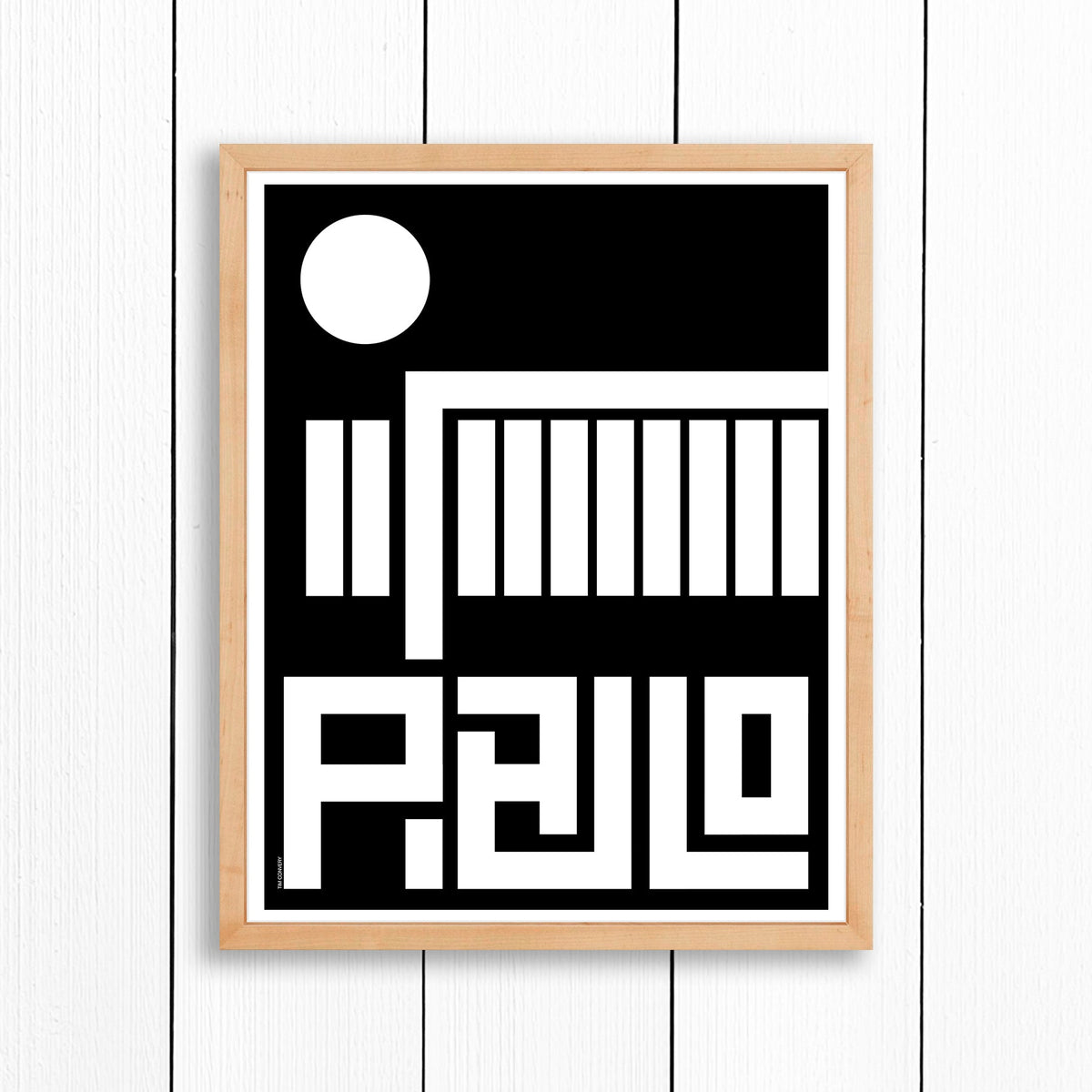 Sao Paulo / Print Black + White 16X20 Natural Artwork