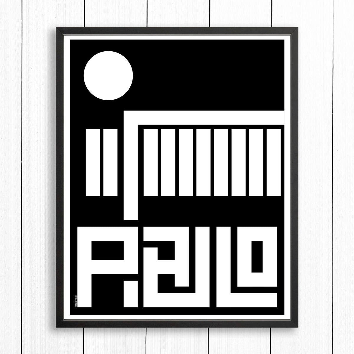 Sao Paulo / Print Black + White 24X30 Artwork