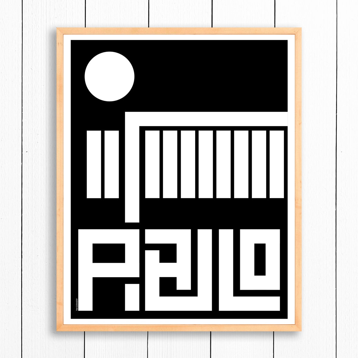 Sao Paulo / Print Black + White 24X30 Natural Artwork