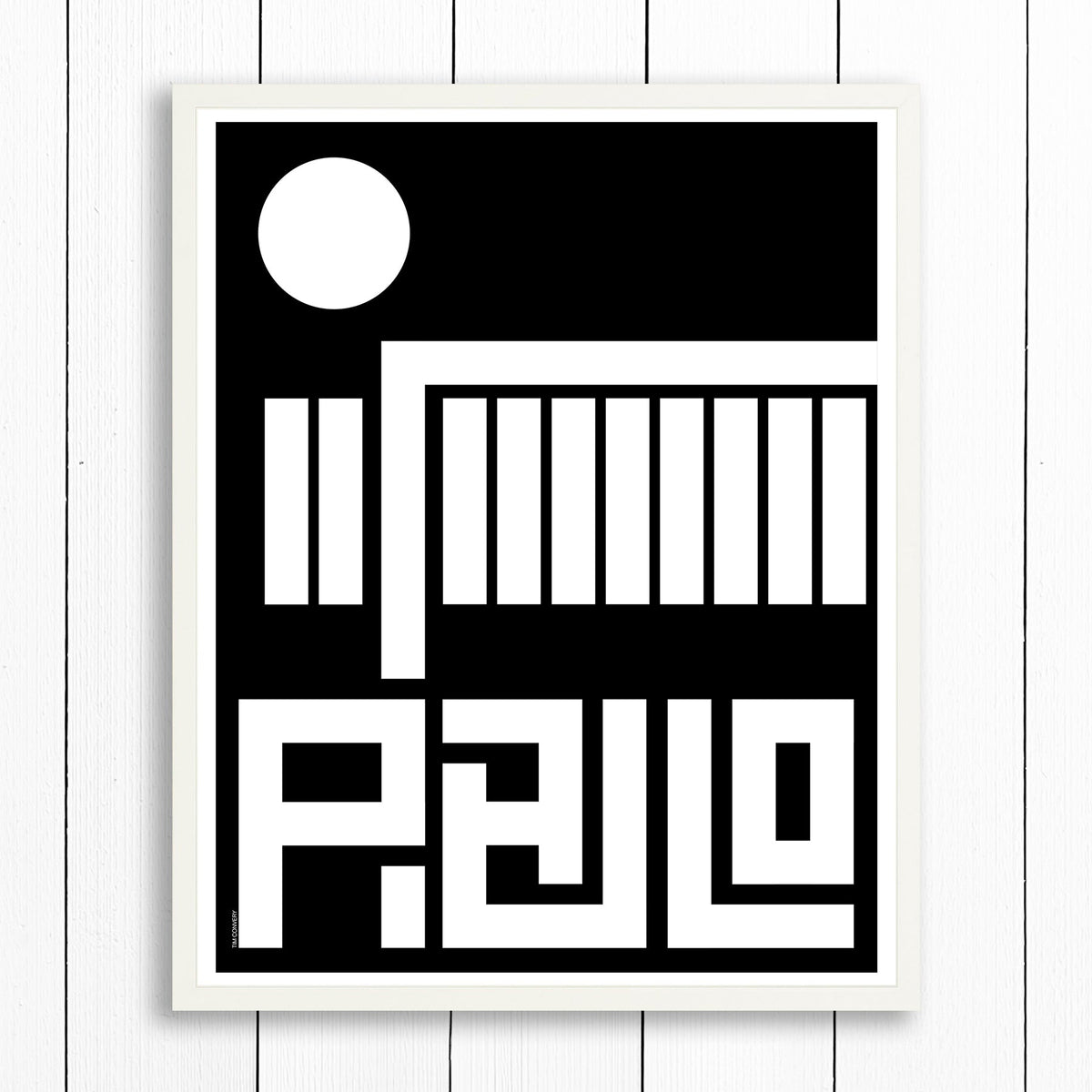 Sao Paulo / Print Black + White 24X30 Artwork