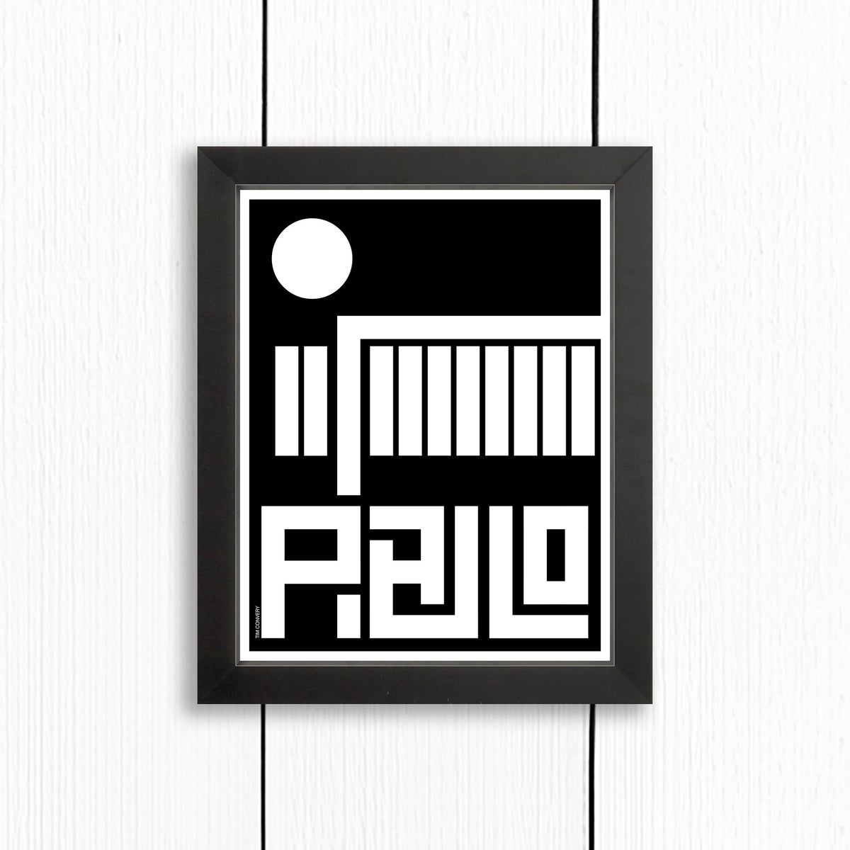 Sao Paulo / Print Black + White 8X10 Artwork