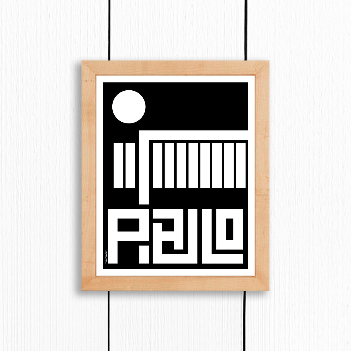 Sao Paulo / Print Black + White 8X10 Natural Artwork