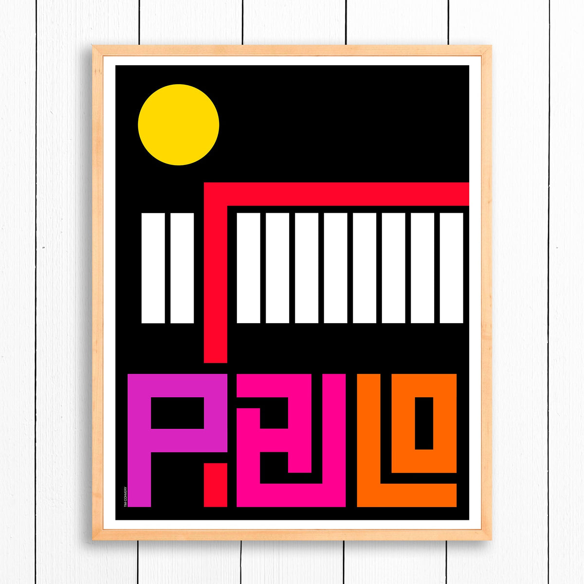 Sao Paulo / Print Color 24X30 Natural Artwork