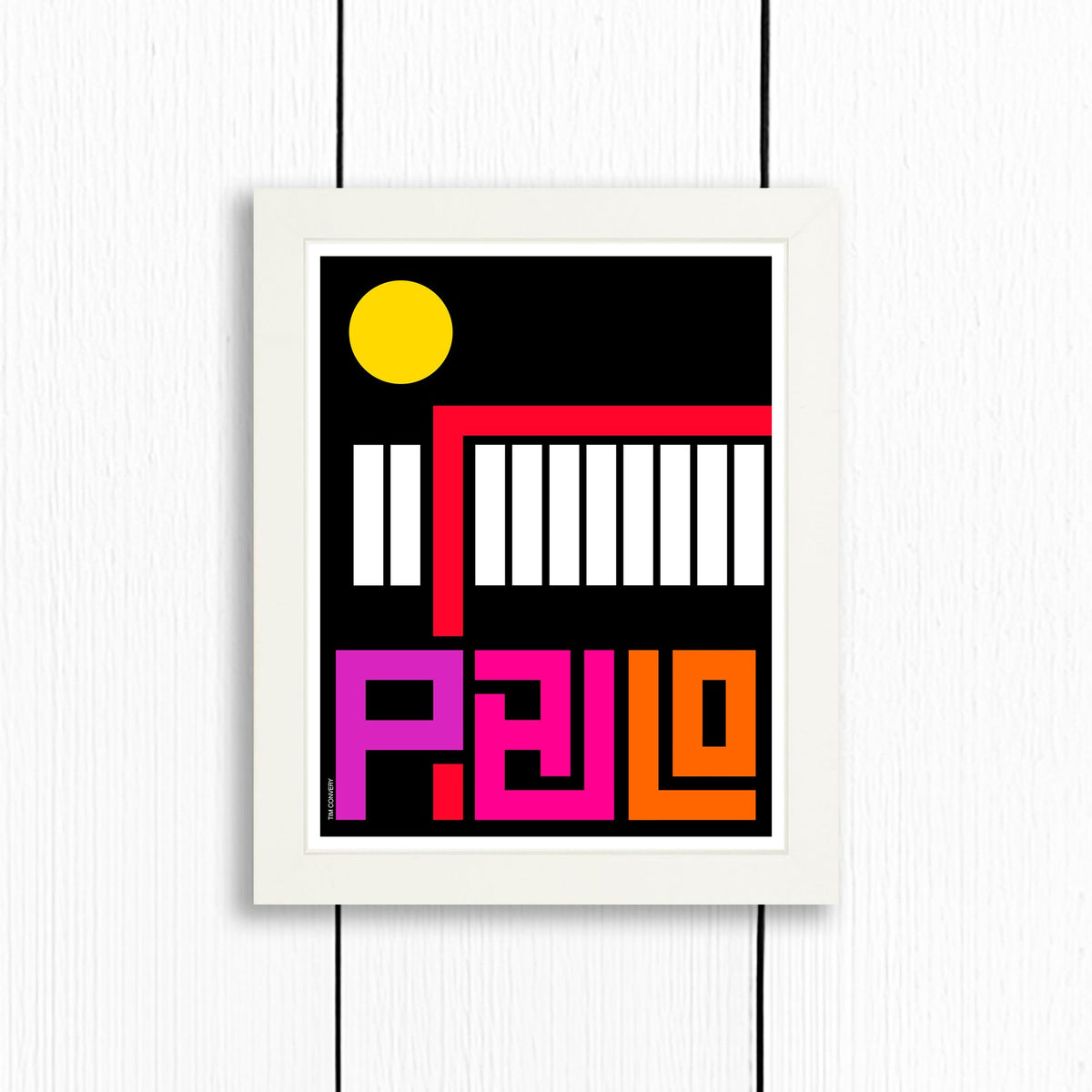 Sao Paulo / Print Color 8X10 White Artwork