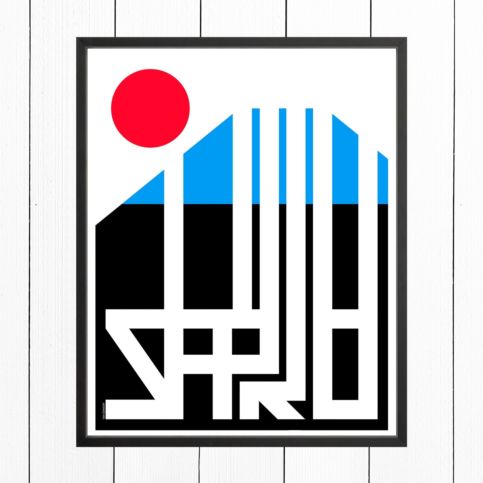 Sapporo / Print Color 24X30 Black Artwork
