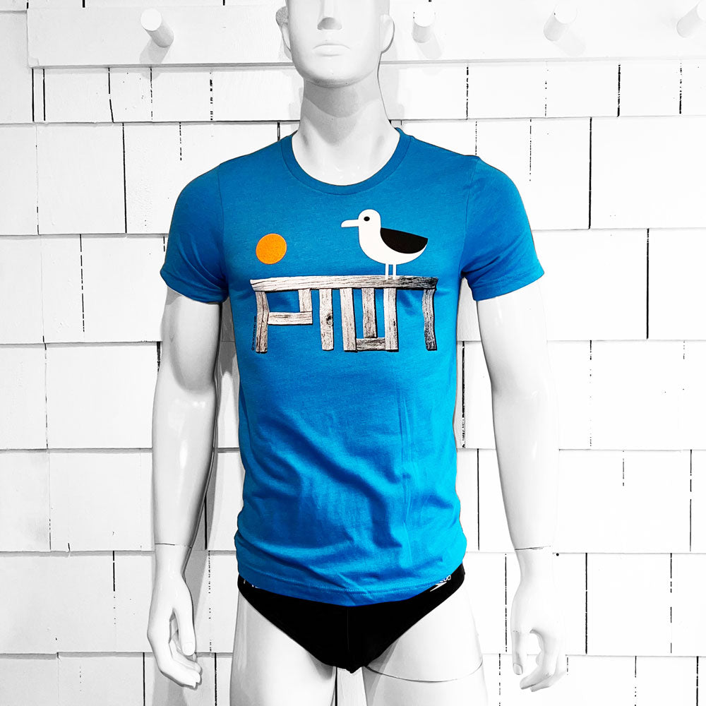 PTOWN / SEAGULL / TEE / NEON BLUE - T-Shirt