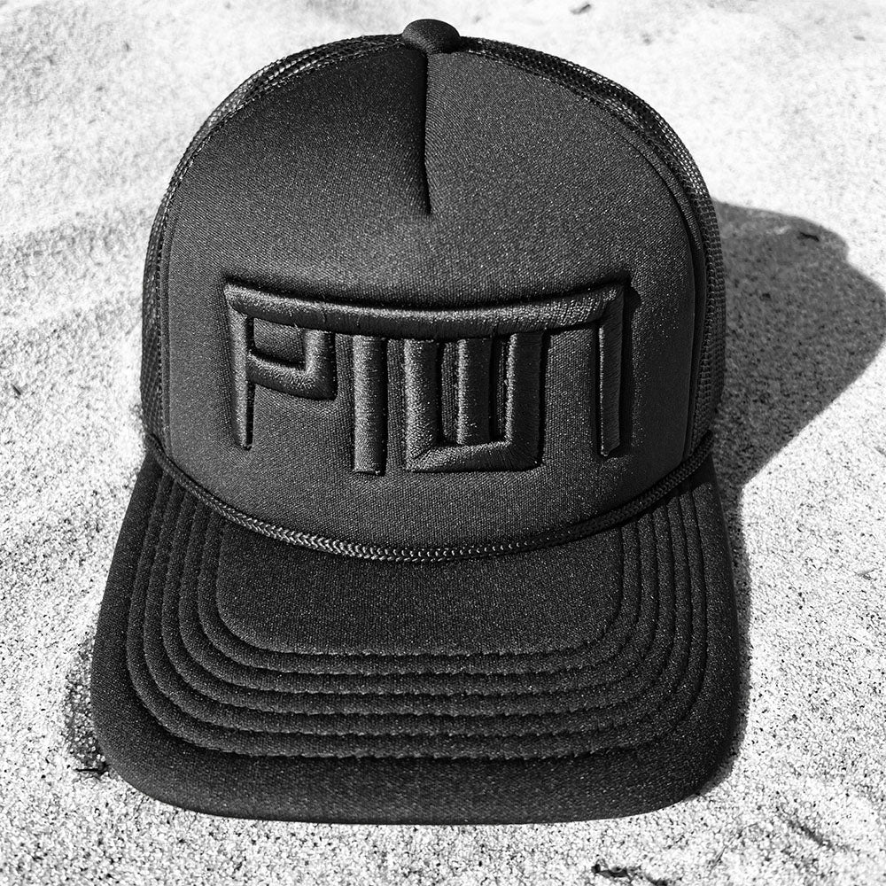 PTOWN / RETRO FOAM TRUCKER HAT / BLACK Hats