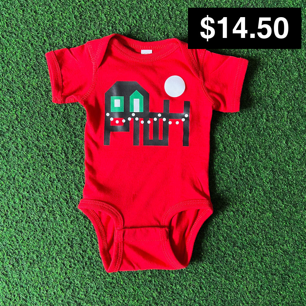BABY ONESIE / PTOWN HOLIDAY / RED Baby Apparel