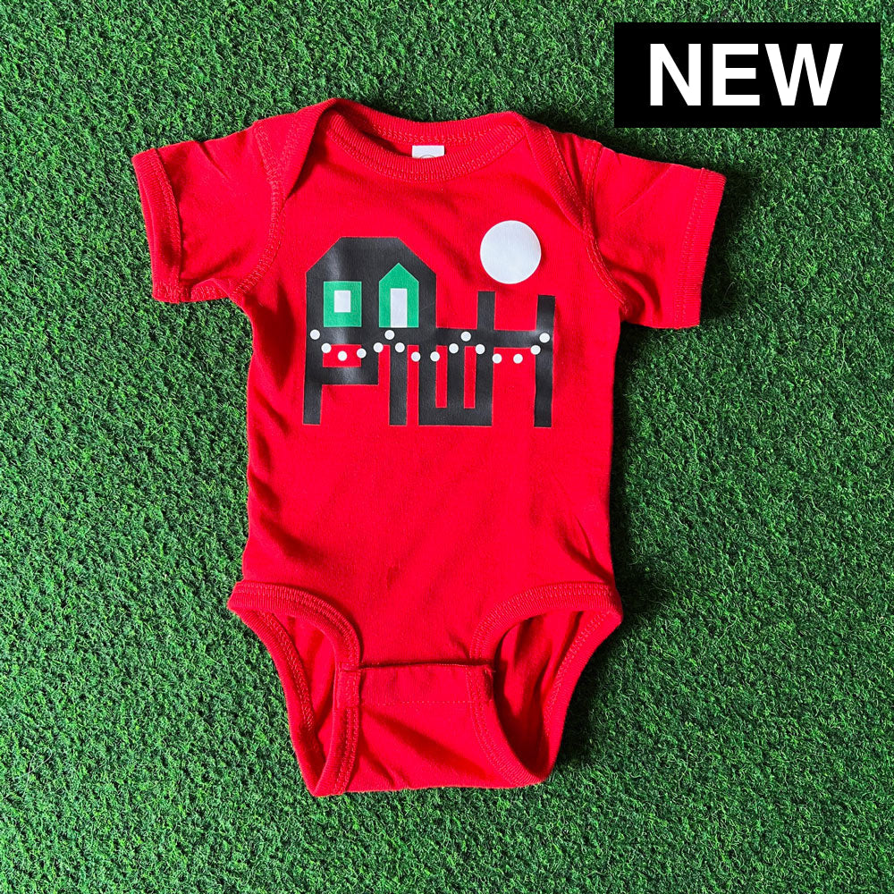 BABY ONESIE / PTOWN HOLIDAY / RED Baby Apparel