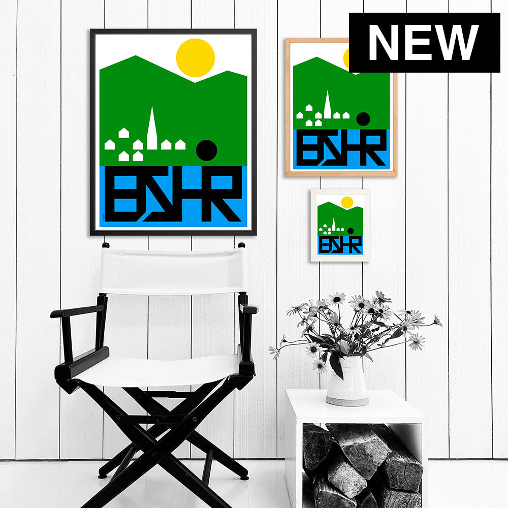 BERKSHIRES / PRINT COLOR / 24X30 / BLACK Artwork