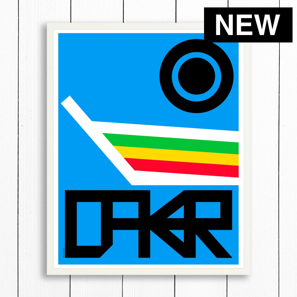 Dakar / Print Color 24X30 White Artwork