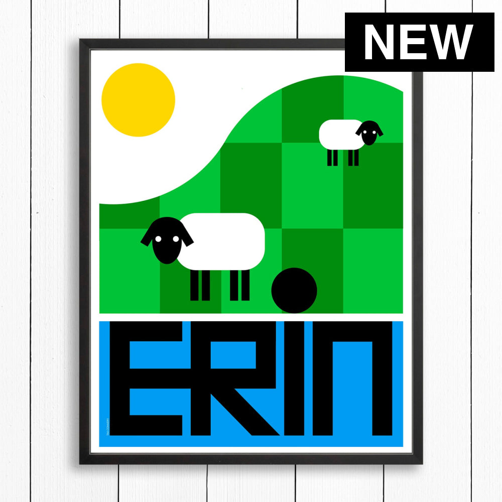 ERIN / PRINT COLOR / 24X30 / BLACK Artwork