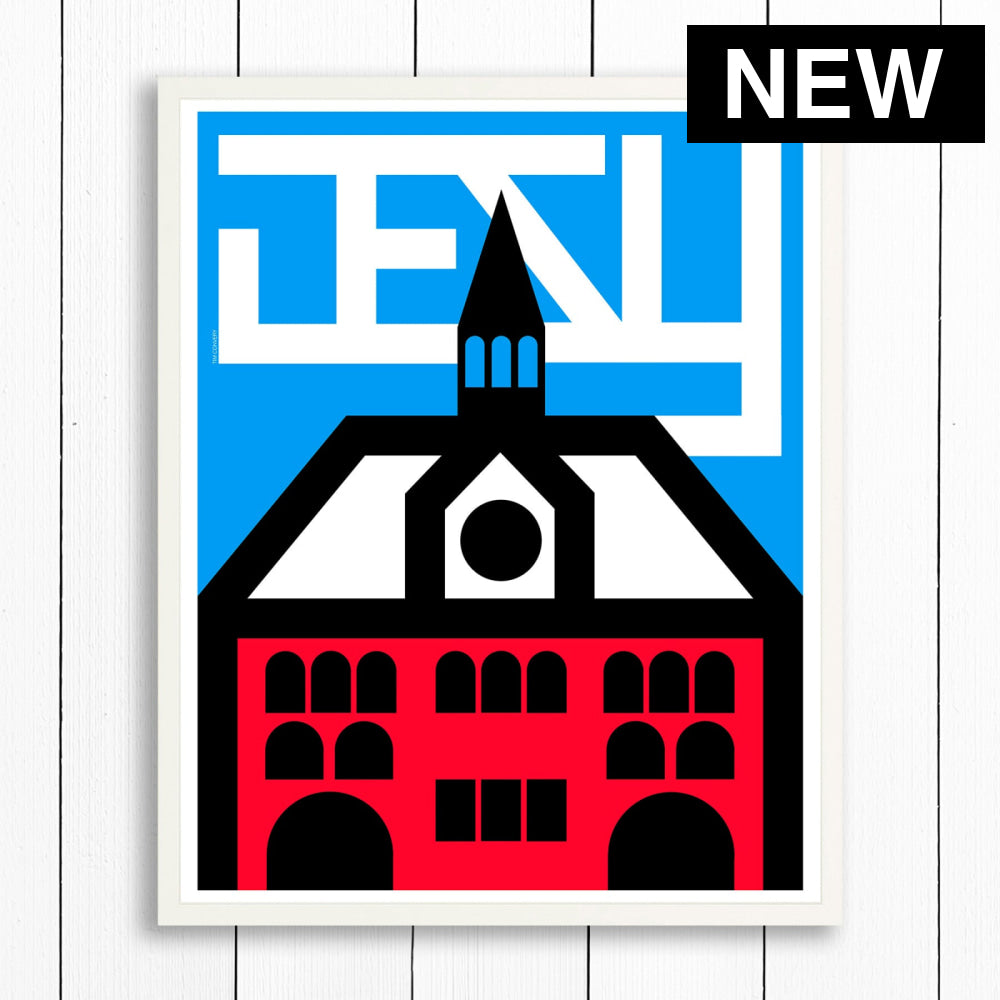 JERSEY CITY / PRINT - COLOR / 24X30 / WHITE - Print