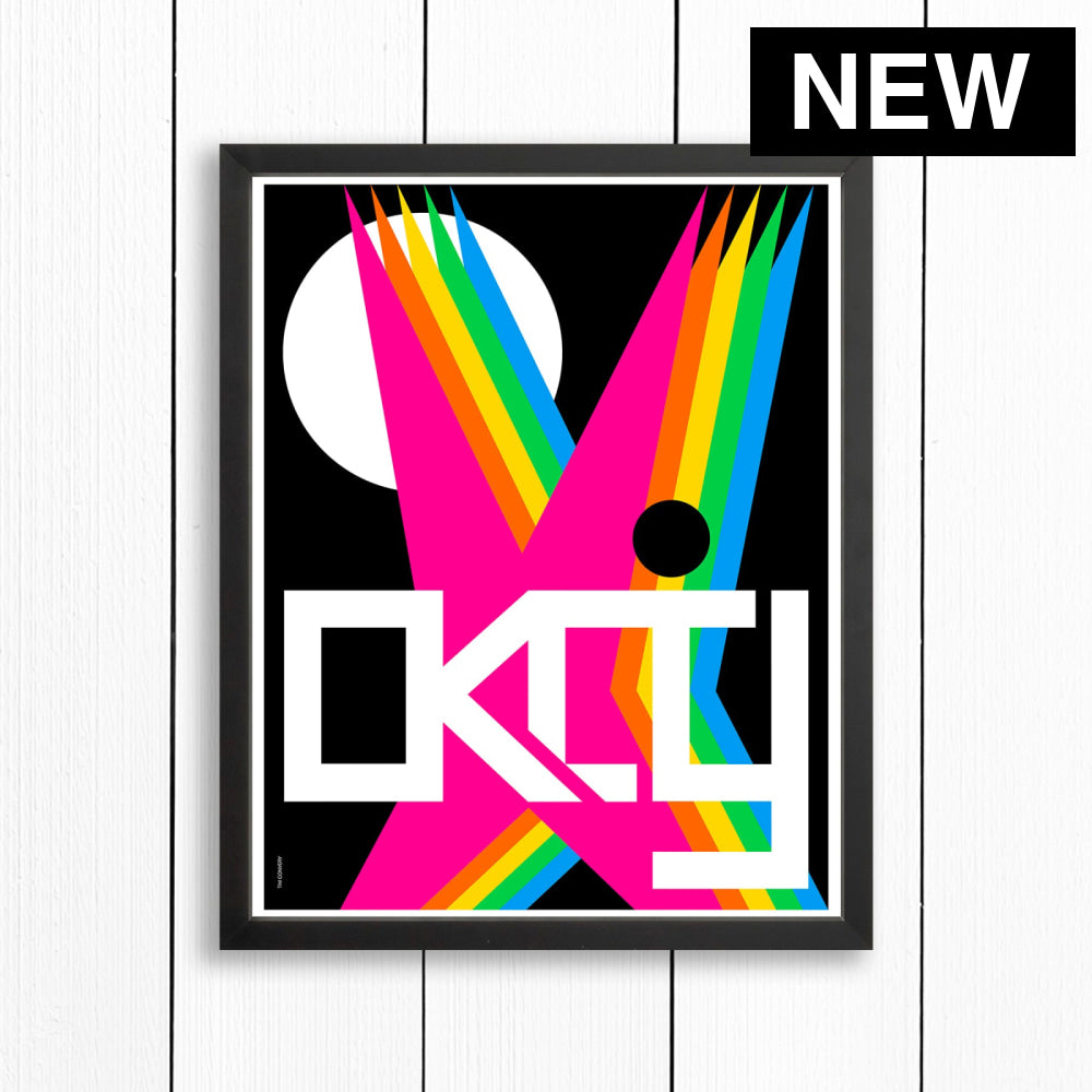 OKLAHOMA CITY / PRINT COLOR / 16X20 / BLACK Artwork