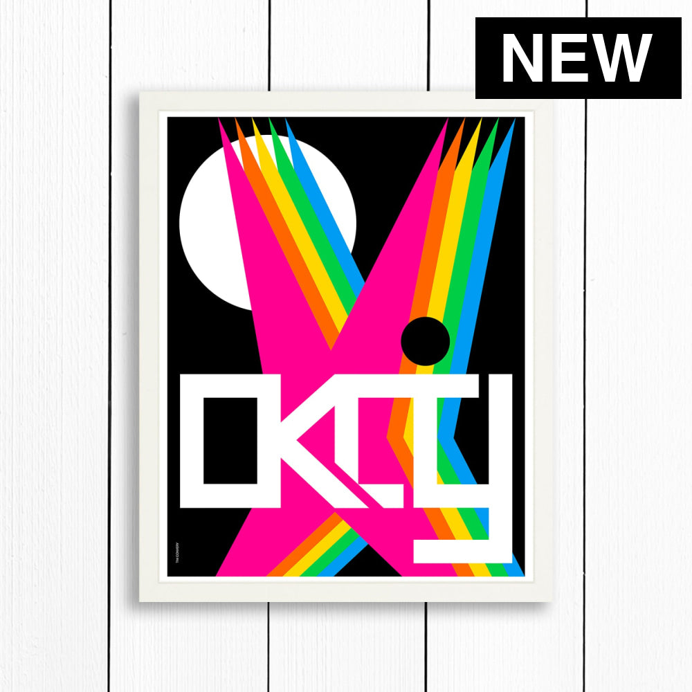 OKLAHOMA CITY / PRINT COLOR / 16X20 / WHITE Artwork