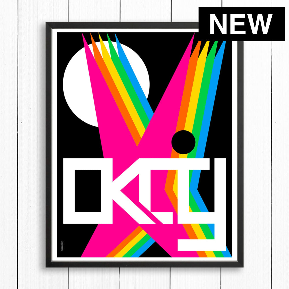 OKLAHOMA CITY / PRINT COLOR / 24X30 / BLACK Artwork