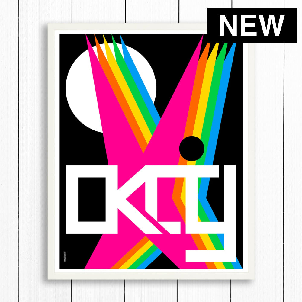 OKLAHOMA CITY / PRINT COLOR / 24X30 / WHITE Artwork