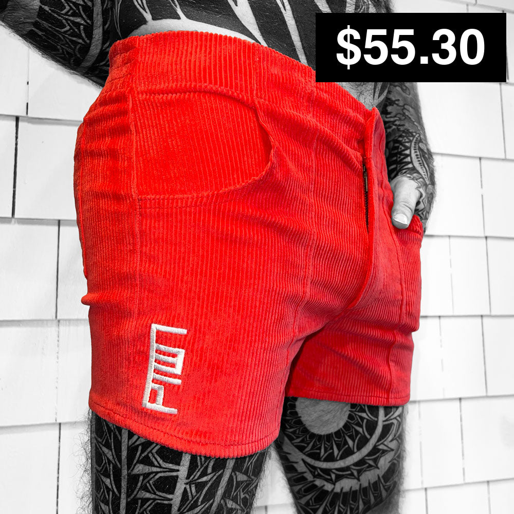 Ptown / Corduroy Short Red Shorts