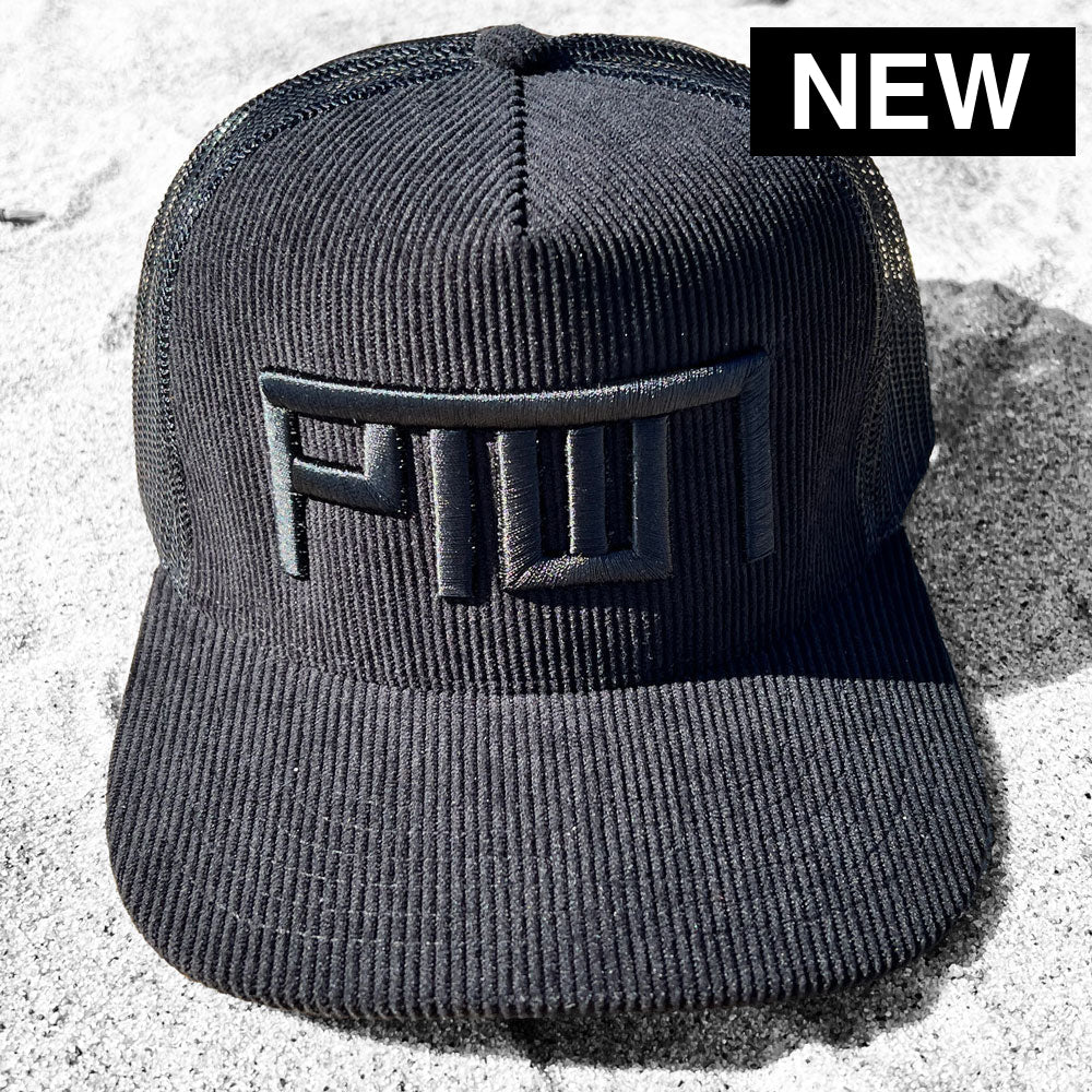 PTOWN / CORDUROY TRUCKER HAT / BLACK - Hats