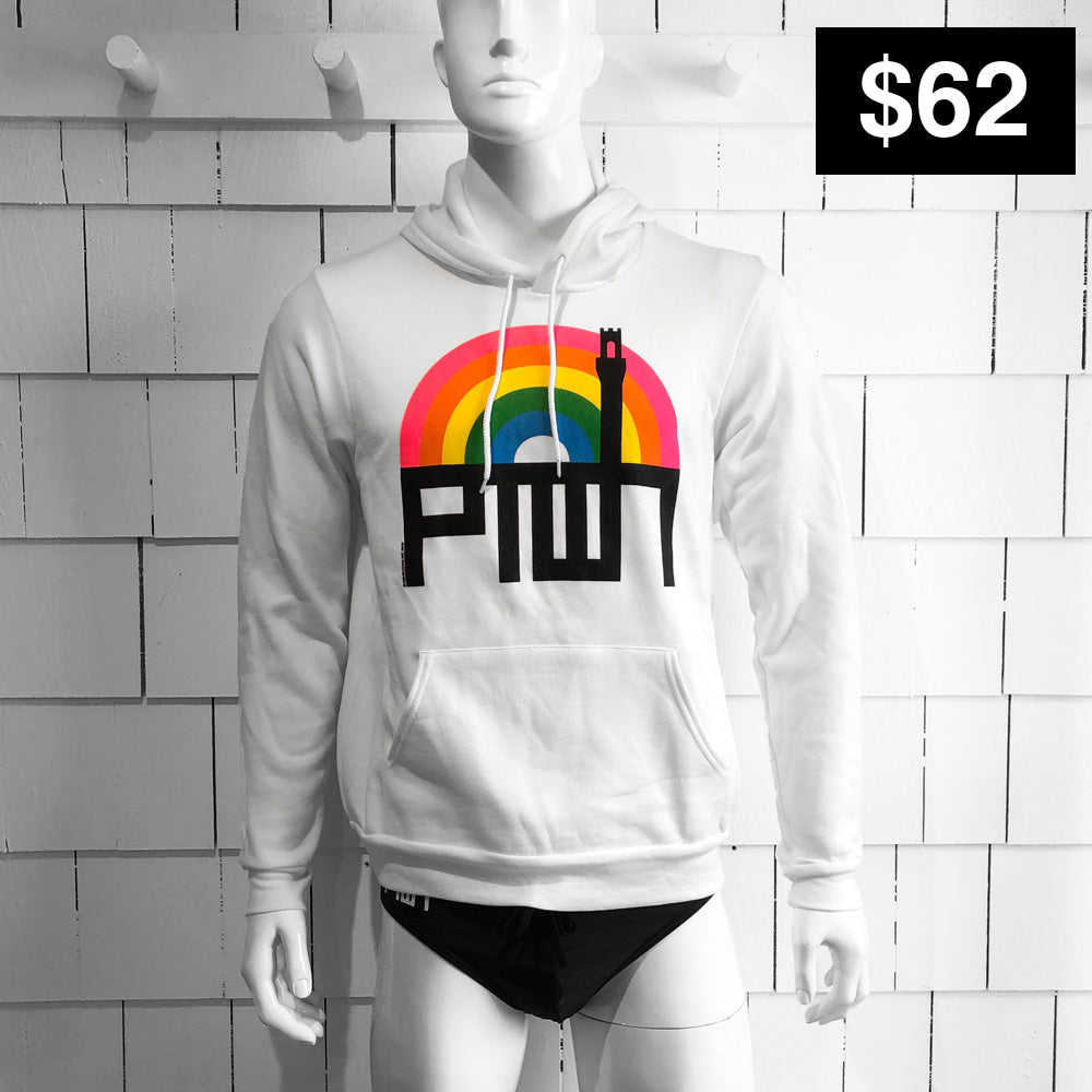 Ptown / Rainbow Hdp White Xs Pullover Hoodie