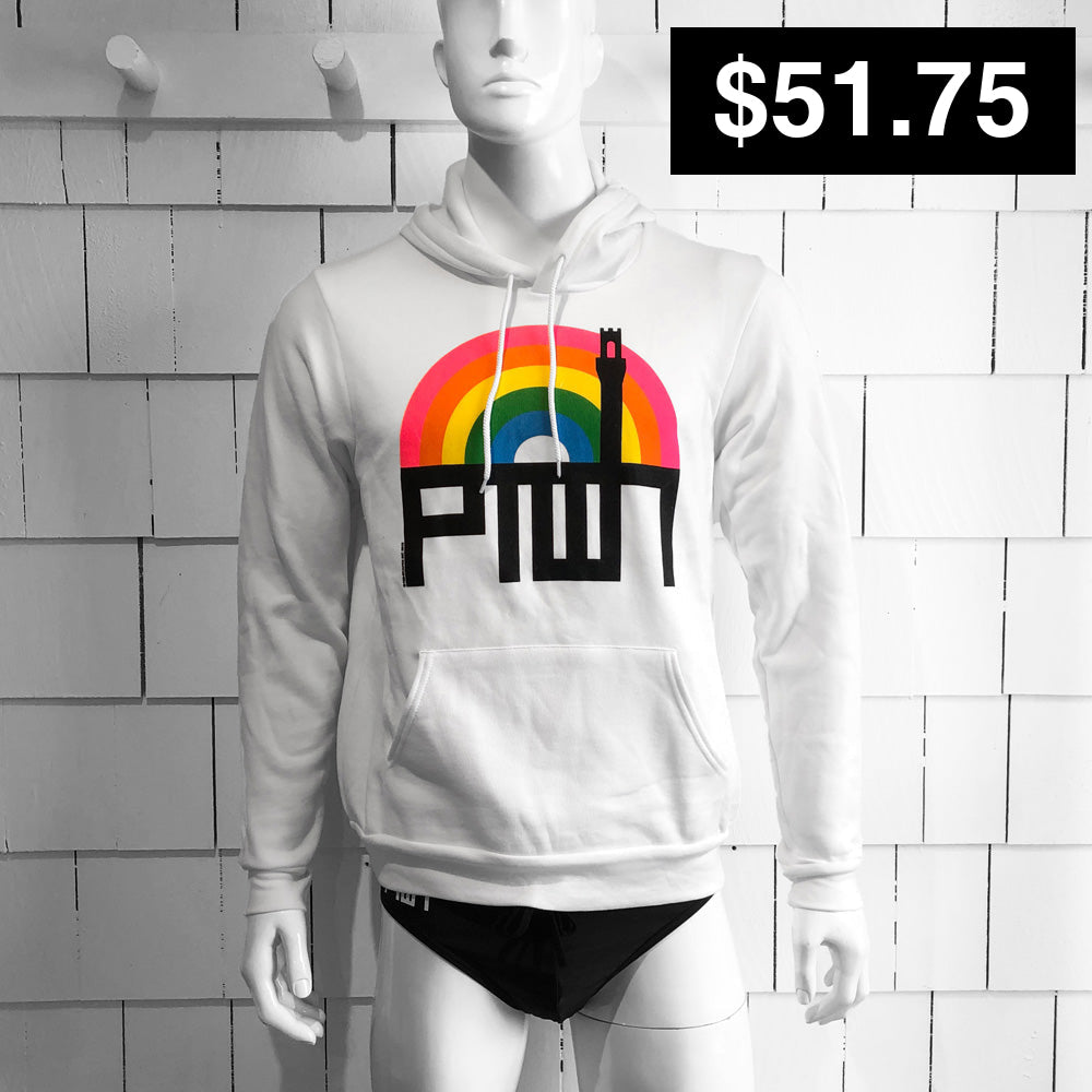 Ptown / Rainbow Hdp White Xs Pullover Hoodie