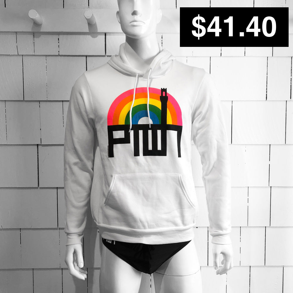 Ptown / Rainbow Hdp White Xs Pullover Hoodie
