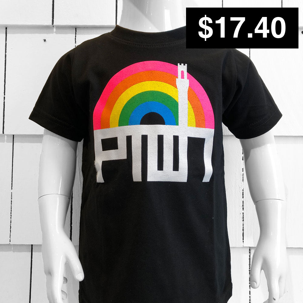 Ptown / Rainbow Kids Tee Black 2T Kids Apparel