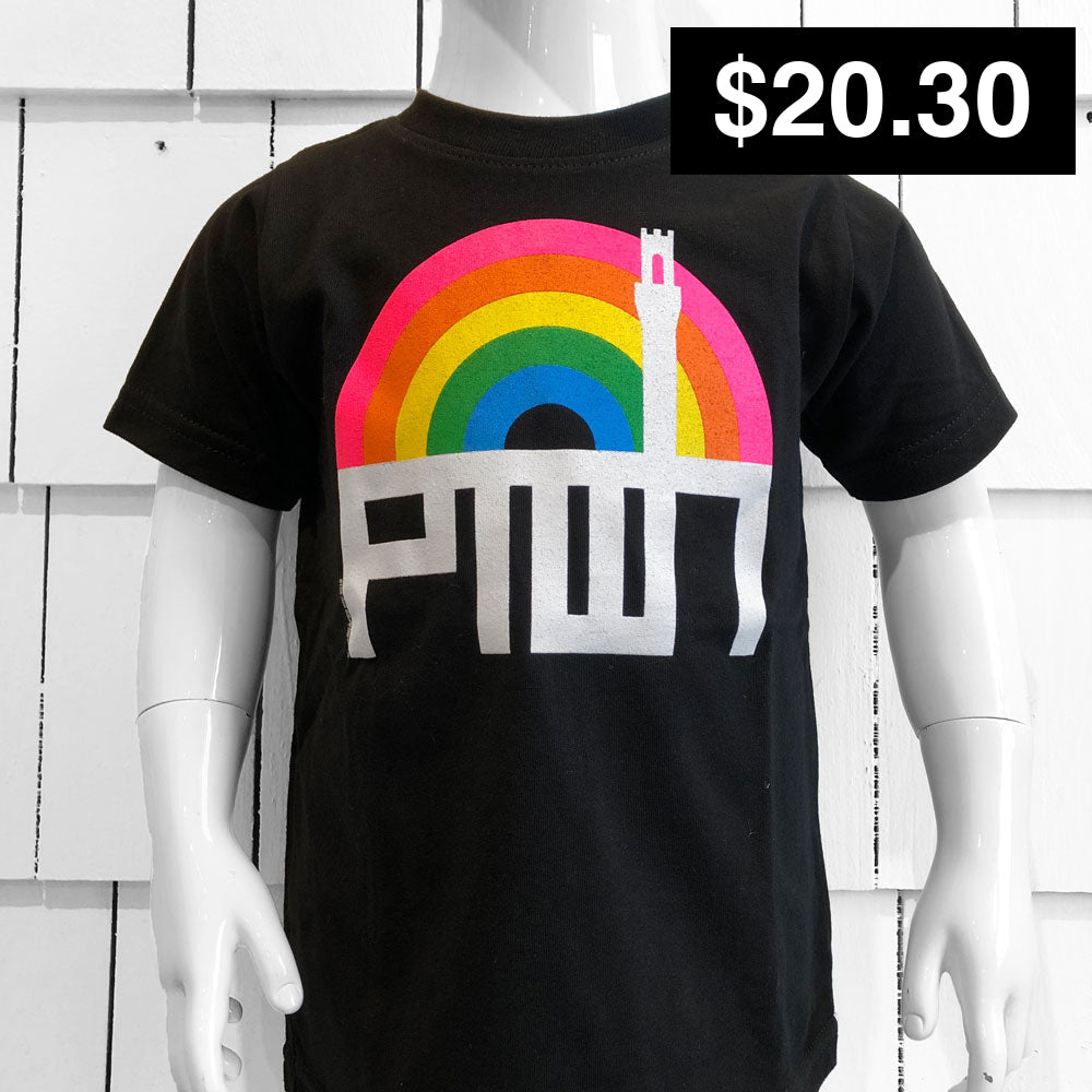 Ptown / Rainbow Kids Tee Black 2T Kids Apparel