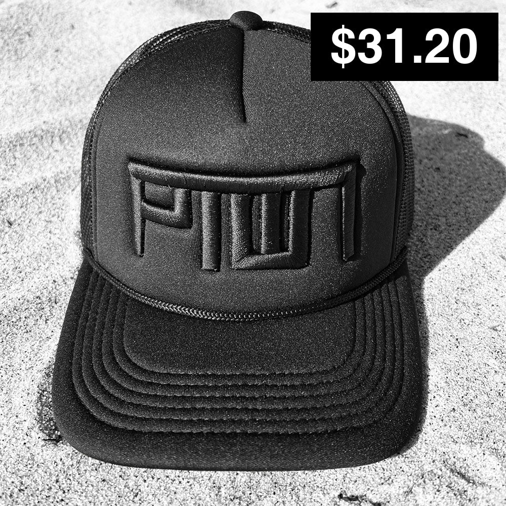 PTOWN / RETRO FOAM TRUCKER HAT / BLACK Hats