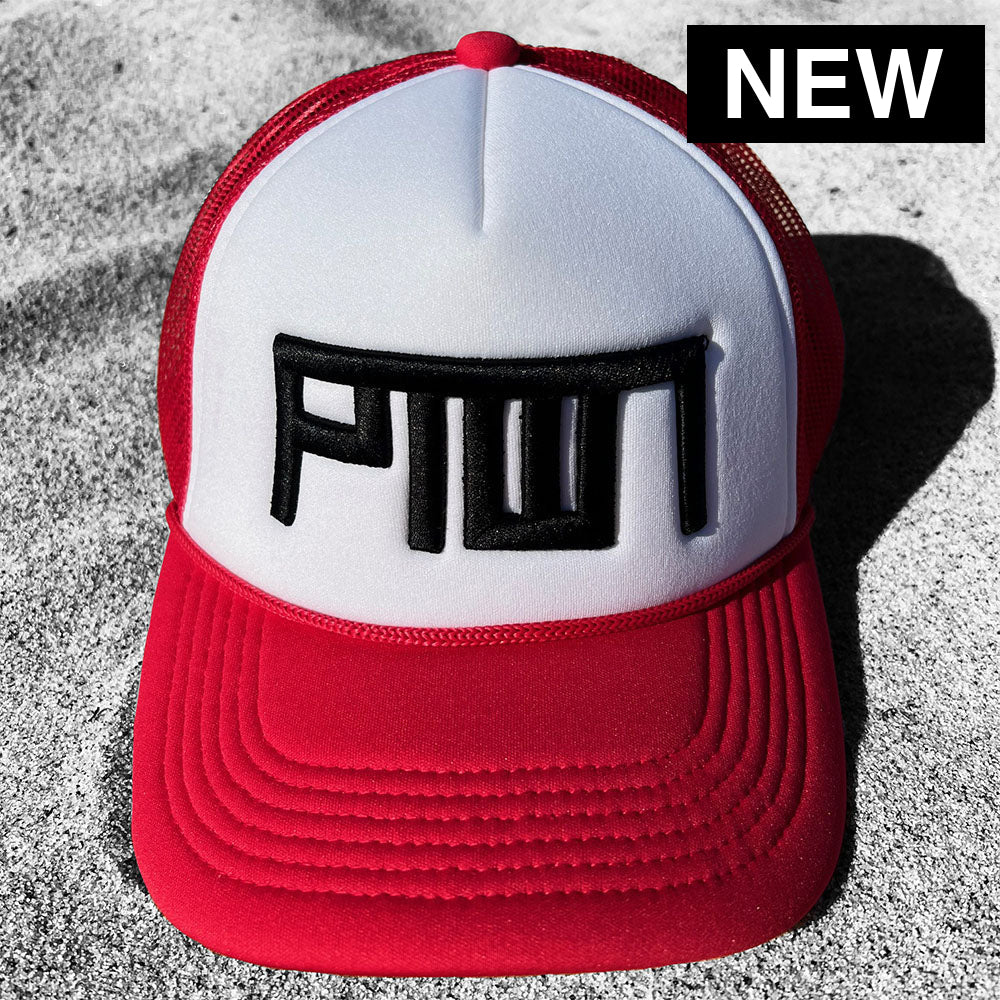 PTOWN / RETRO FOAM TRUCKER HAT / RED Hats