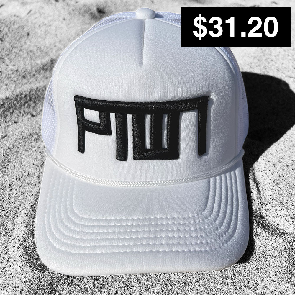 PTOWN / RETRO FOAM TRUCKER HAT / WHITE Hats