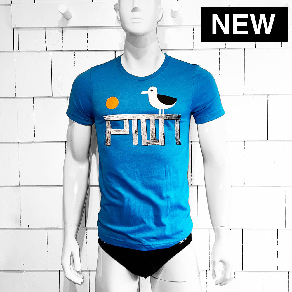PTOWN / SEAGULL / TEE / NEON BLUE - T-Shirt