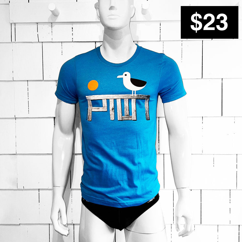 PTOWN / SEAGULL / TEE / NEON BLUE - T-Shirt