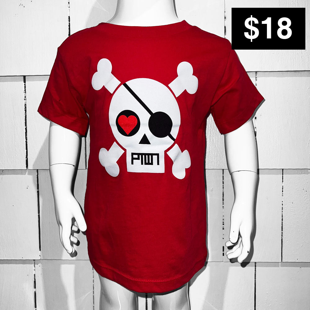 PTOWN / SKULL / KIDS TEE / RED - Kids Apparel