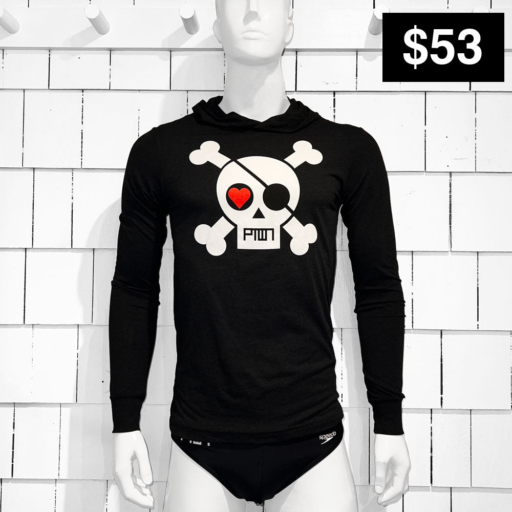 PTOWN / SKULL / LHDP / BLACK - Lightweight Hoodie