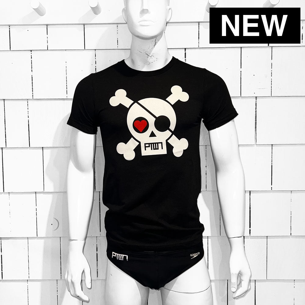 PTOWN / SKULL / TEE / HEATHER BLACK - T-Shirt