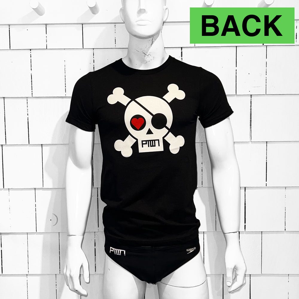 PTOWN / SKULL / TEE / HEATHER BLACK - T-Shirt