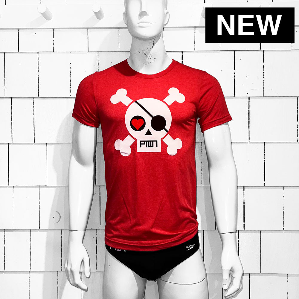 PTOWN / SKULL / TEE / HEATHER RED - T-Shirt