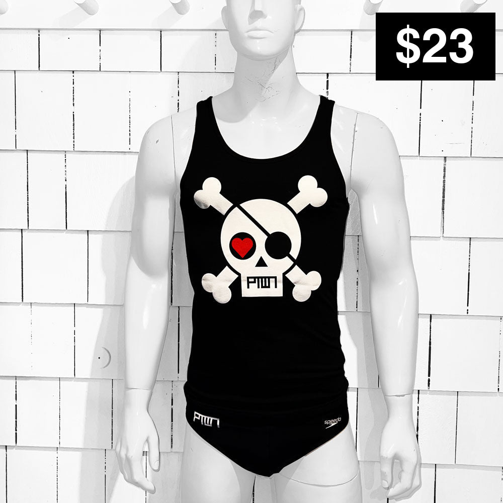 PTOWN / SKULL / TNK / HEATHER BLACK - Tank